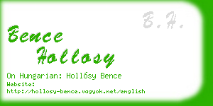 bence hollosy business card
